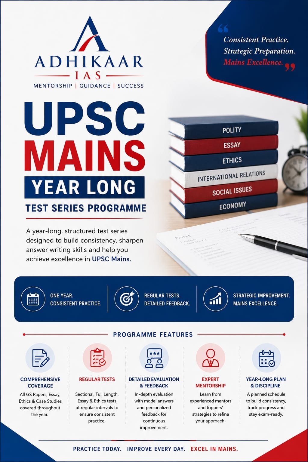 UPSC Mains Year-Long Test Series Programme