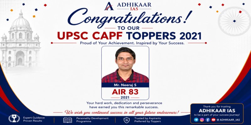UPSC CAPF 2022 Toppers