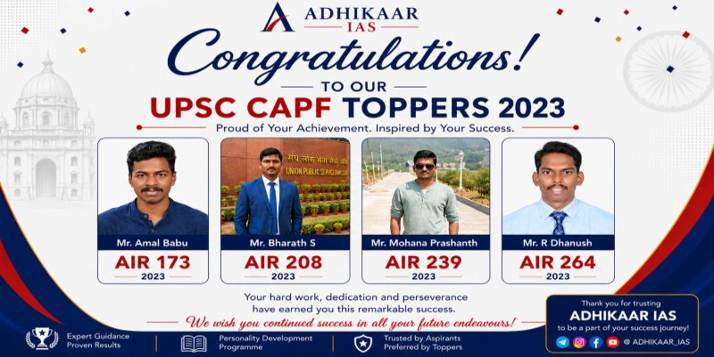UPSC CAPF 2023 Batch Part 2